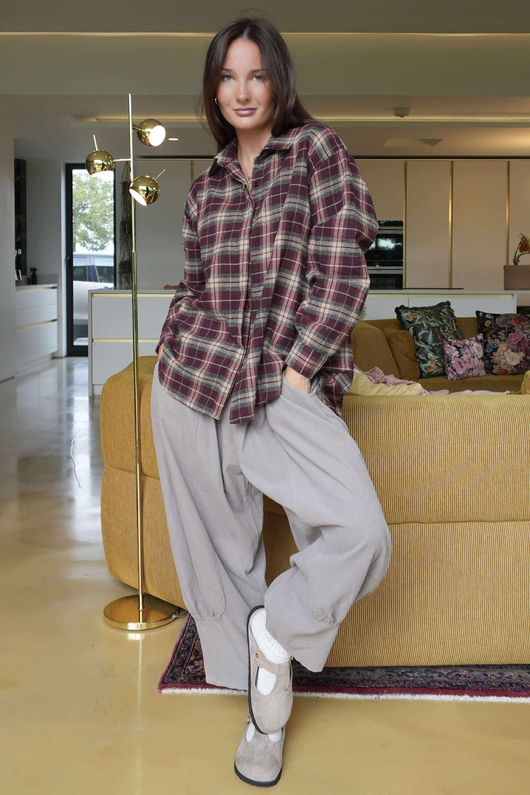 Cooper Needlecord Quirky Cocoon Pant Mocha  /14 =